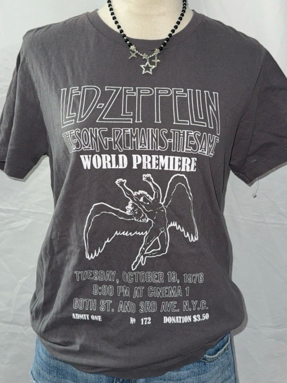 Led Zeppelin Graphic Short Sleeve Tee - Charcoal
